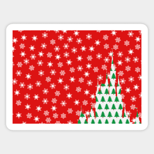 Ugly Holiday Magic Castle Silhouette Sticker